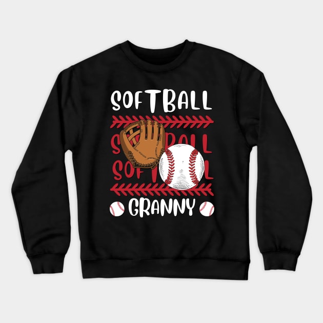 My Favorite Softball Player Calls Me Granny Gift for Softball Grandma Grandmother Crewneck Sweatshirt by BoogieCreates